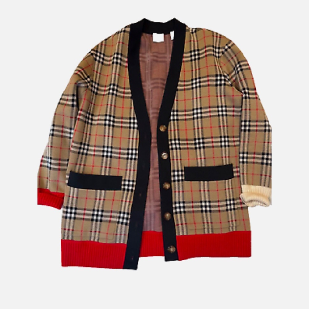 Burberry Checkerboard Cardigan